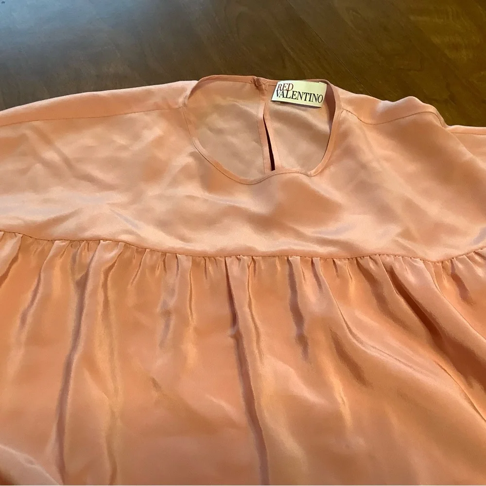 Red Valentino Cropped PINK Blouse Top Sz Large